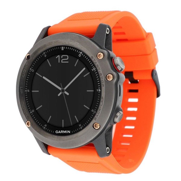 Garmin Fenix 5 22mm silicone watch band - Orange Orange