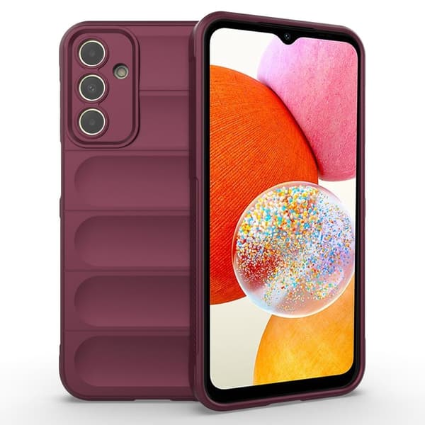 Mjukt greppformat skal för Samsung Galaxy A15 - Röd Röd