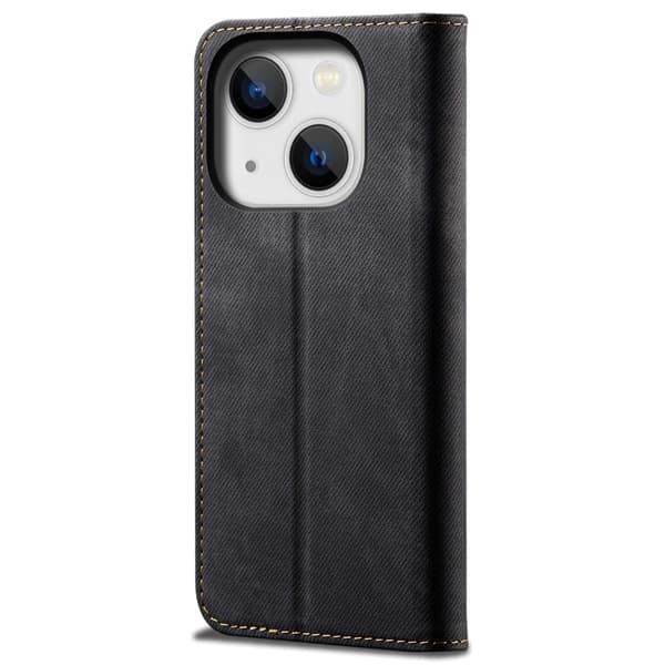 Jeans iPhone 14 Plus Läppäkotelo - Musta Black