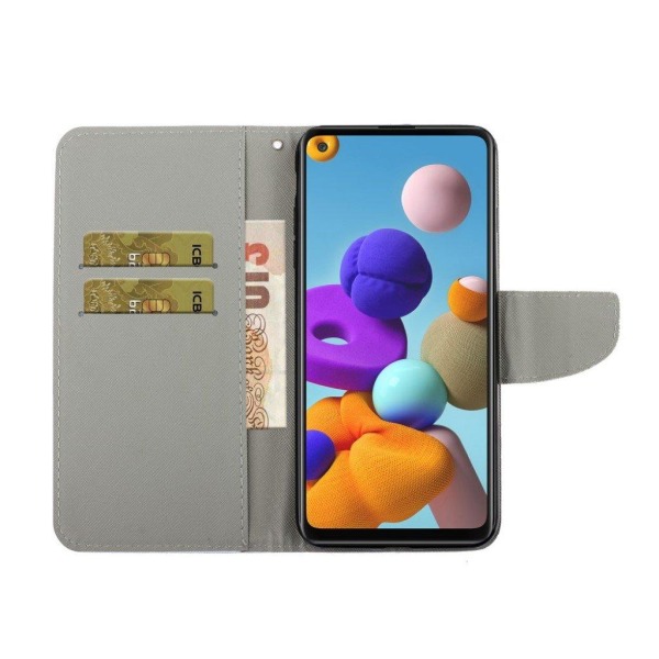 Wonderland Samsung Galaxy A21s Flip Etui - Løve Brown