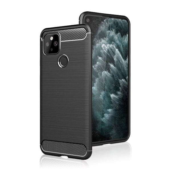 Carbon Flex etui - Google Pixel 5 - sort Black
