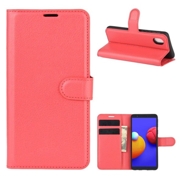 Klassisk Samsung Galaxy M01 Core flip etui - Rød Red