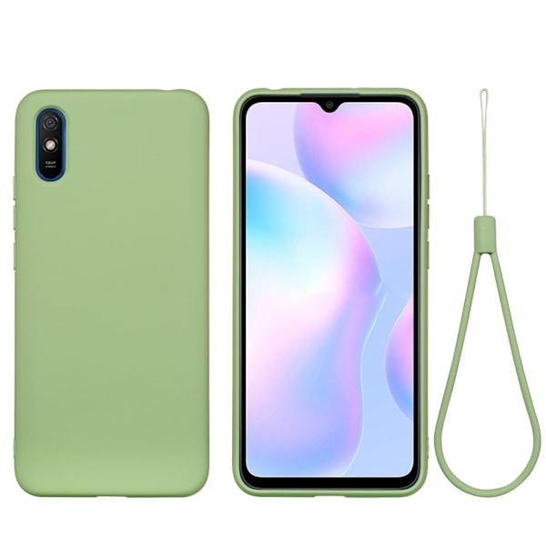 Matte Liquid silikone cover til Xiaomi Redmi 9A - Grøn Green