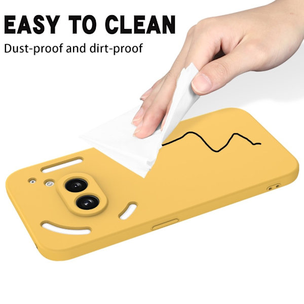 Matte Liquid Nothing Phone (2a) silikone cover - Gul Yellow