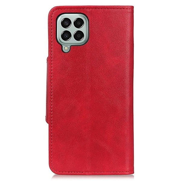 Alpha Samsung Galaxy M33 5G nahkainen läppäkotelo - Punainen Red