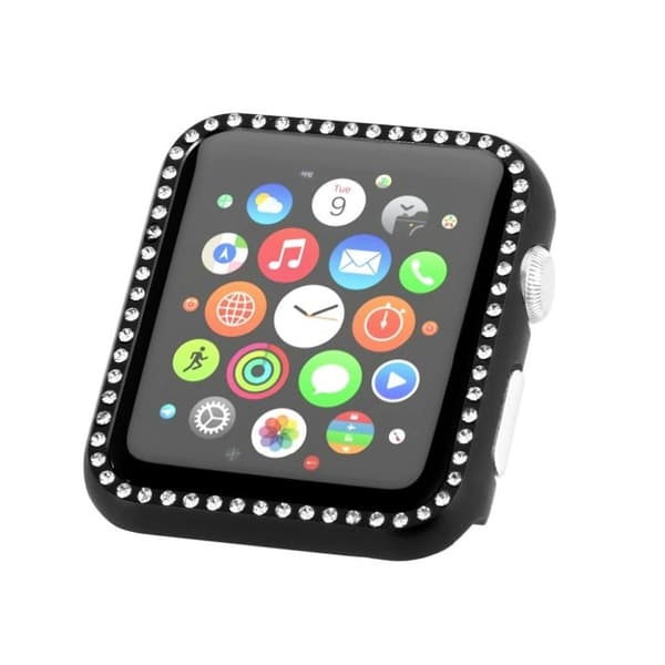 Apple Watch Series 4 40mm aluminum Ramme Diamant etui - Sort Black