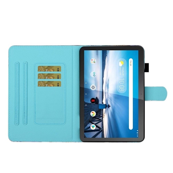 Lenovo Tab M10 mönstrat läderfodral - Eiffeltornet multifärg