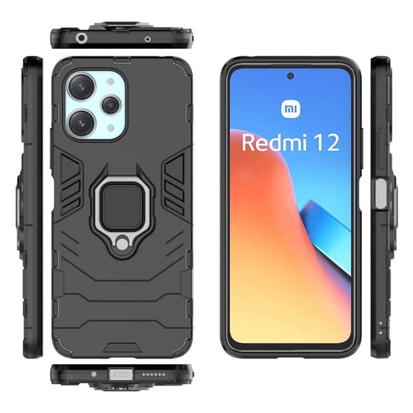 Ring Guard-etui - Xiaomi Redmi 12 - Svart Black