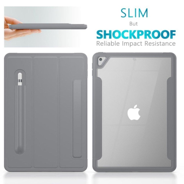 iPad 10.2 (2019) elegant tri-fold case - Grey Silver grey