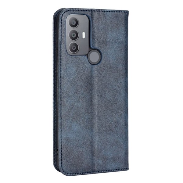 Bofink Vintage TCL 30 SE / TCL 30E / TCL 306 / TCL 305 / Sharp Aquos V6 / Sharp Aquos V6 Plus nahkakotelo - Sininen Blue