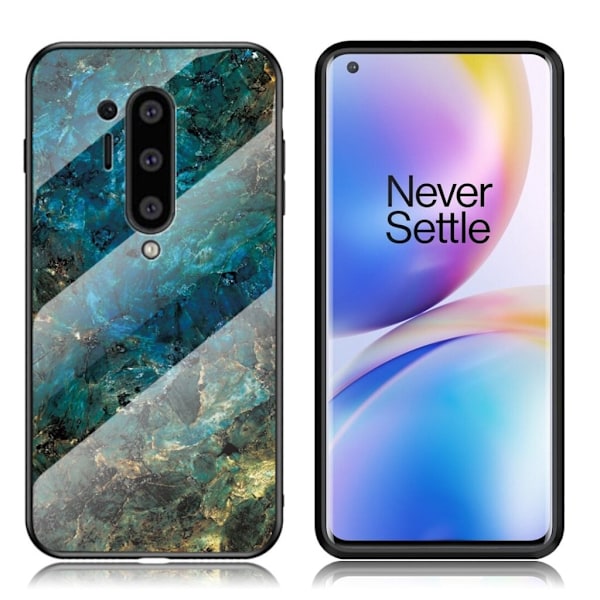Fantasy Marmor OnePlus 8 Pro skal - Smaragd Grön