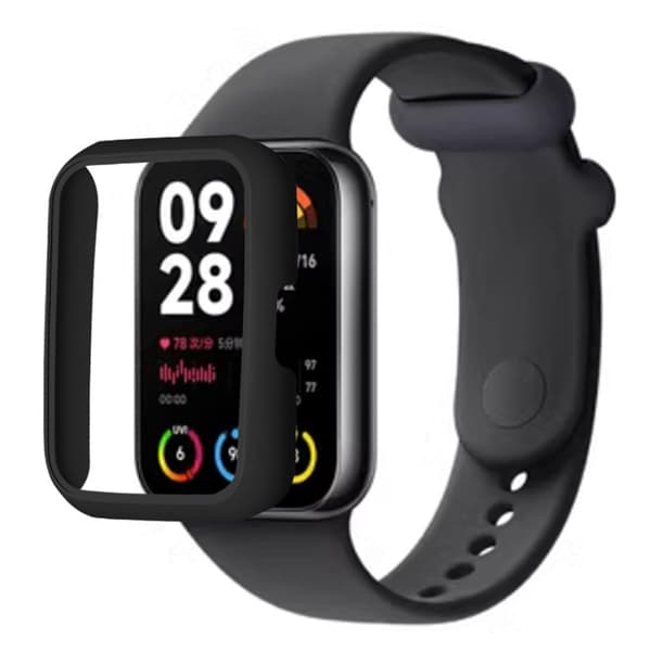 Xiaomi Smart Band 8 Pro Klockfodral Hårt stötsäkert ramhålat skydd - Midnattsgrön Grön