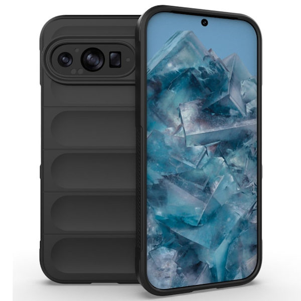 Mjukt greppformat Google Pixel 9 skal - Svart Svart