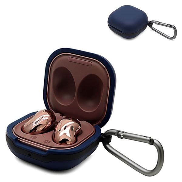 Samsung Buds Live silikonfodral med spänne - Midnattsblå Blå