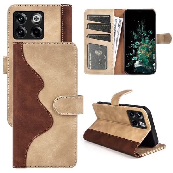 Tofarget lærdeksel for OnePlus Ace Pro / OnePlus 10T - Gul Yellow