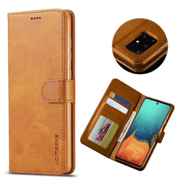 LC.IMEEKE Samsung Galaxy A31 Flip Etui - Brun Brown