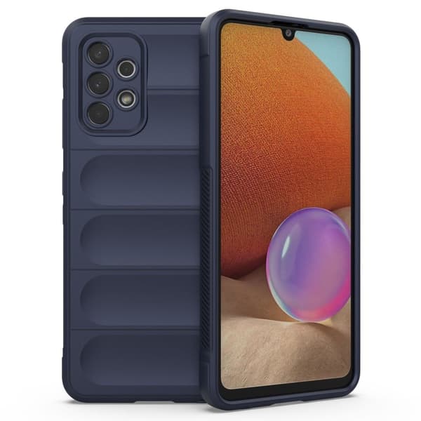 Mjukt greppformat Samsung Galaxy A32 skal - Blå Blå