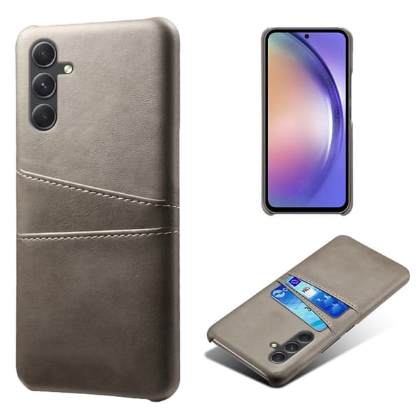 Samsung Galaxy A55 skal med korthållare - Grå Silvergrå