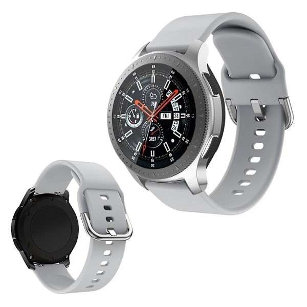 Samsung Galaxy Watch (46mm) klockarmband i silikon - Grå Silvergrå