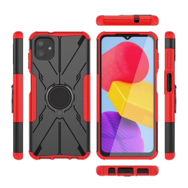 Kickstand-deksel med magnetisk ark for Samsung Galaxy A04 - Rød Red