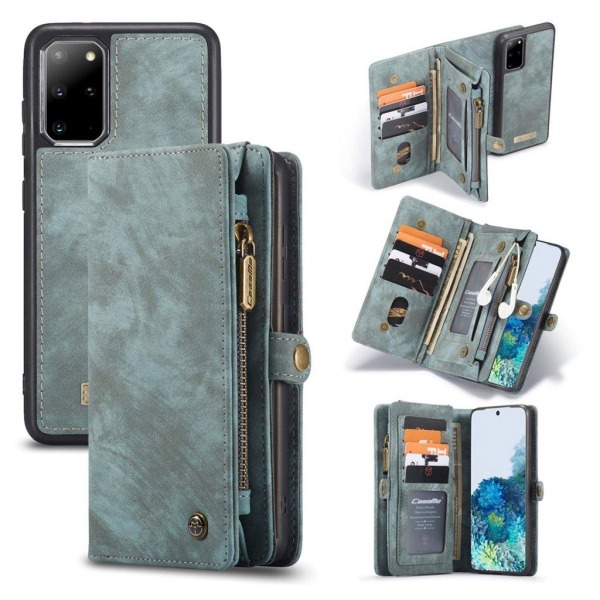 CaseMe Samsung Galaxy S20 Plus Zipper Wallet Etui - Blå Blue