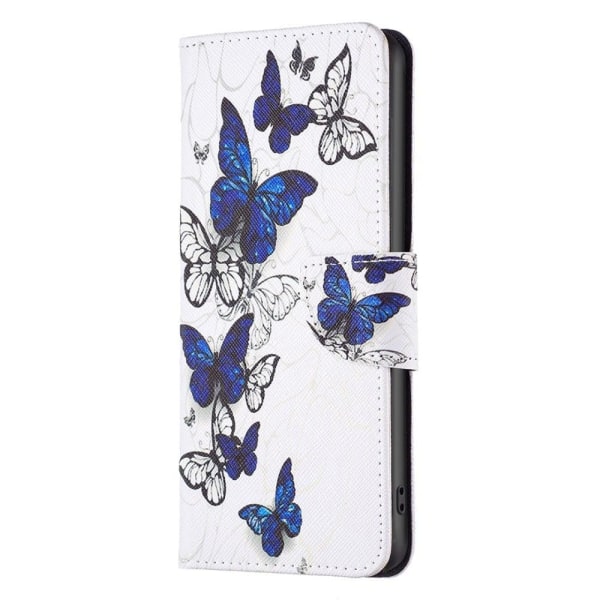 Wonderland Samsung Galaxy S23 Plus Flip Etui - Sommerfugle Blue