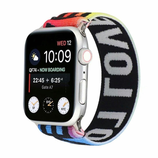 Apple Watch Series 6 / 5 40mm trasa mönster klockarmband - Rainbow Love multifärg