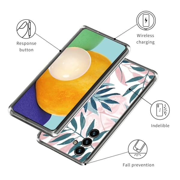 Deco Samsung Galaxy A55 deksel - Blader White