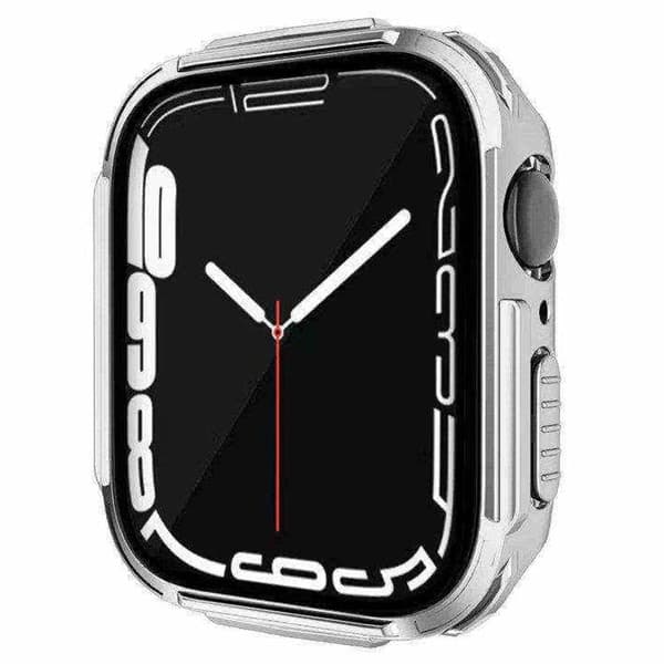 Apple Watch (45mm) galvanoitu suojus karkaistulla lasilla - Hopea Silver grey