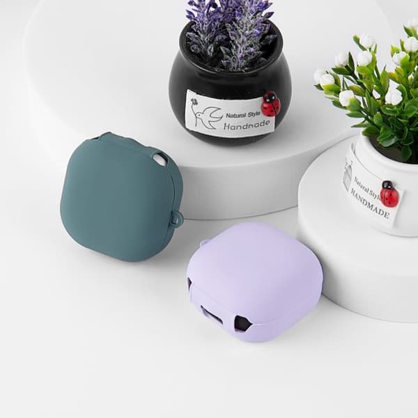 Samsung Galaxy Buds2 Pro / Buds Pro / Live silikonisuojus avaimenperällä - Spearmint Vihreä Green