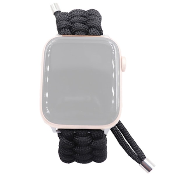 Apple Watch Series 8 (41mm) klockarmband i flätad repstil - Svart Svart