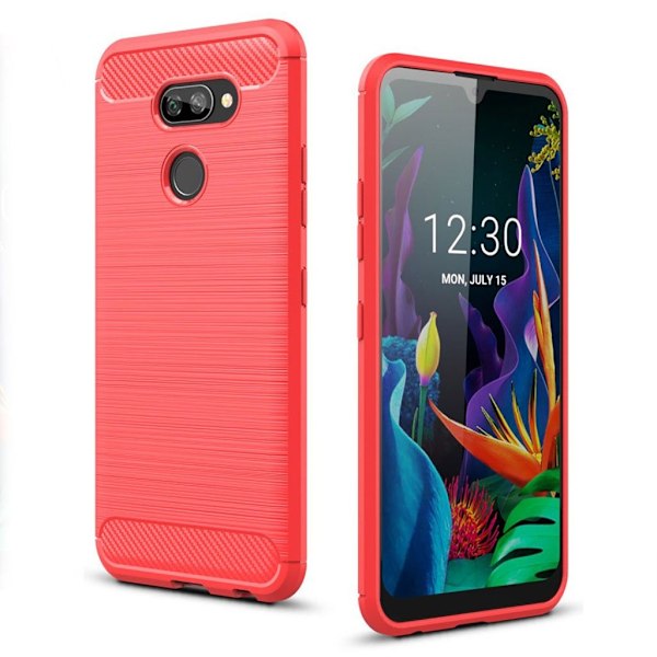 Carbon Flex cover – LG K40S – Rød Red