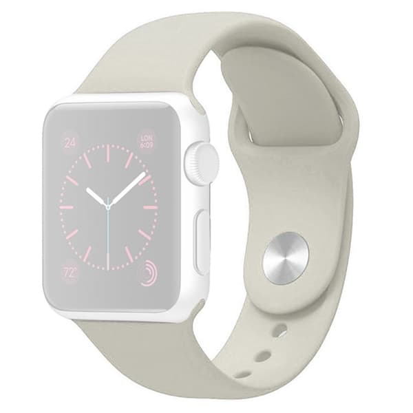 Apple Watch Series 8 (45 mm) / Watch Ultra silikonrem (standardstørrelse) - Beige Silver grey
