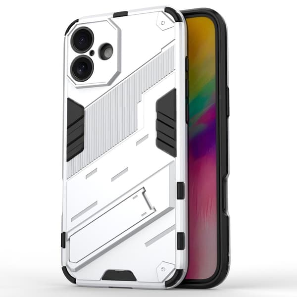 Stødsikkert moderne iPhone 16 Plus hybridcover - Hvid White