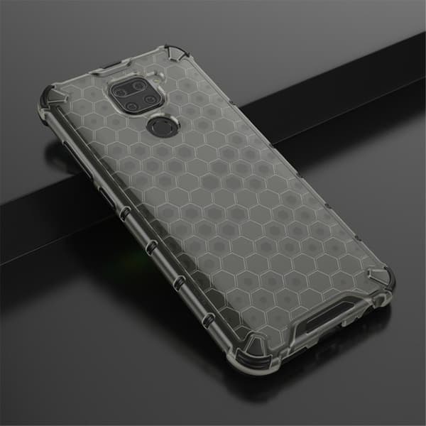Bofink Honeycomb Xiaomi Redmi Note 9 Cover - Grå Silver grey