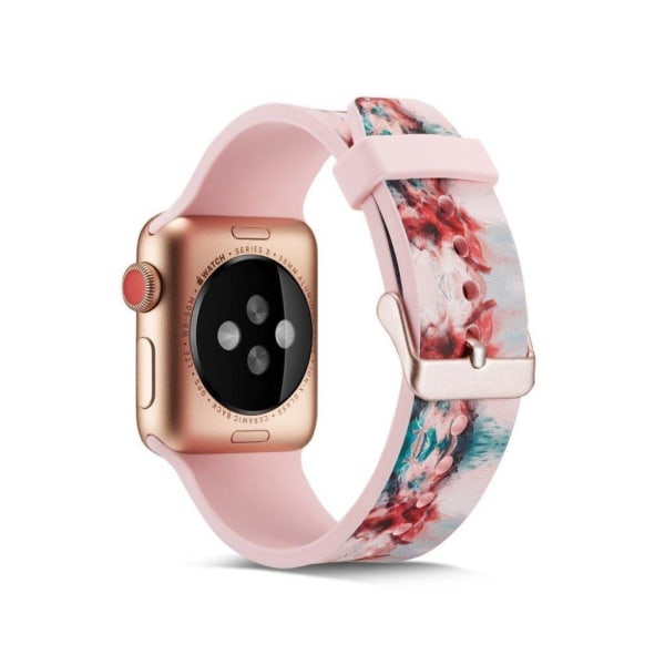 Apple Watch Series 4 40mm erstatnings urrem i silikone med mønster - Farverigt mønster Multicolor