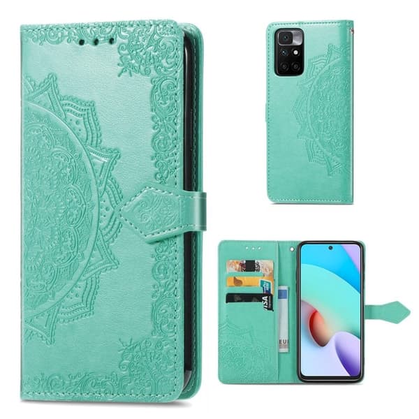 Mandala Xiaomi Redmi 10 Flip Etui - Grøn Green