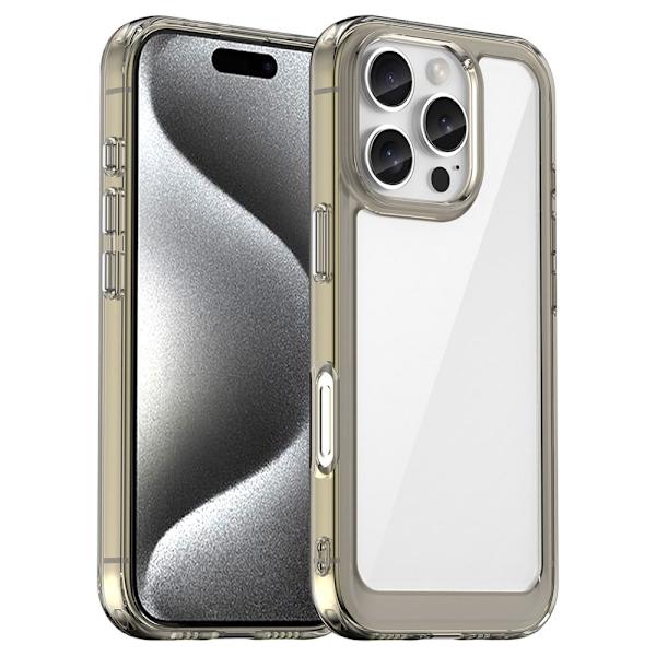 Mjukt och matt iPhone 16 Pro skal - Transparent Grå Silvergrå