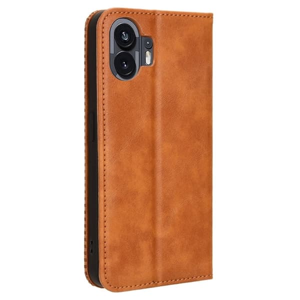 Bofink Vintage Nothing Phone (2) Læder Etui - Brun Brown