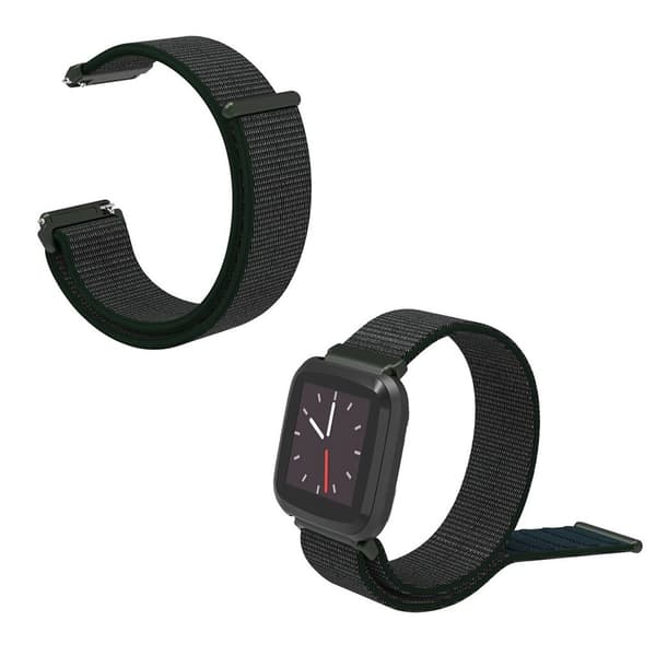 Fitbit Versa Lite tarranauha kellon ranneke   - Musta Vihreä Green