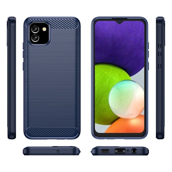 Carbon Flex Suojakotelo Samsung Galaxy A03 - Sininen Blue