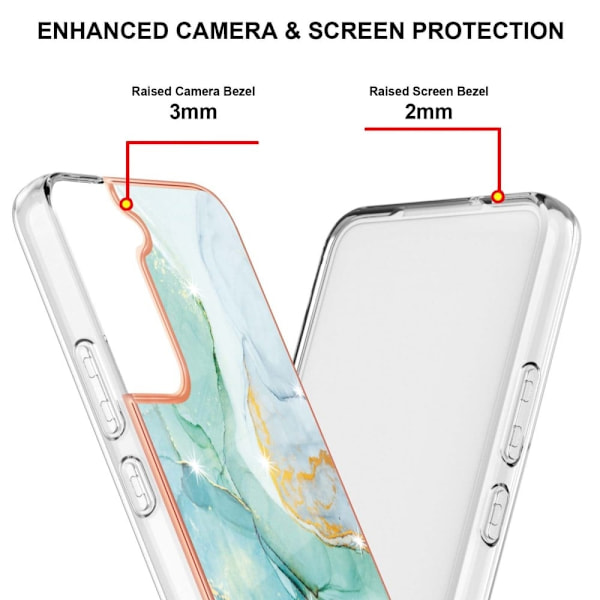 Marmormotiv Samsung Galaxy S22 skal - Grön Marmor Dimma Grön