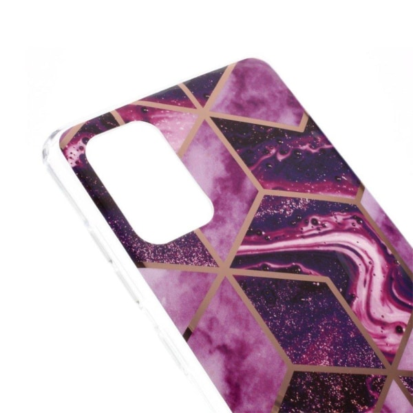 Marble design Samsung Galaxy A71 kotelot - Violetti Purple