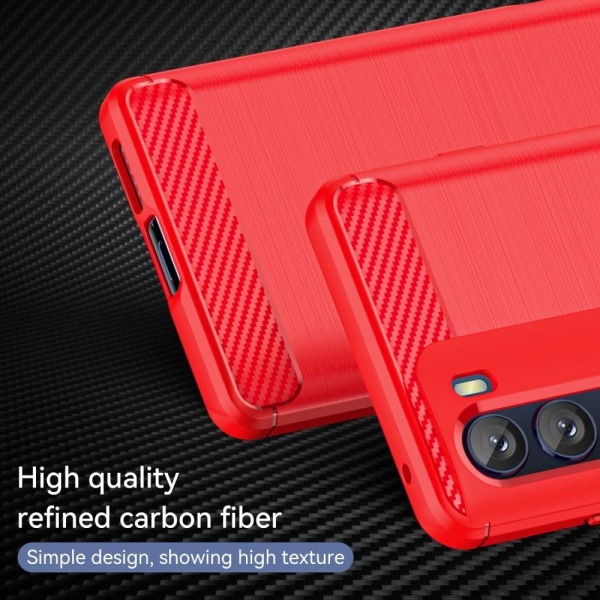 Carbon Flex Motorola Moto G200 5G / Motorola Edge S30 skal - Röd Röd