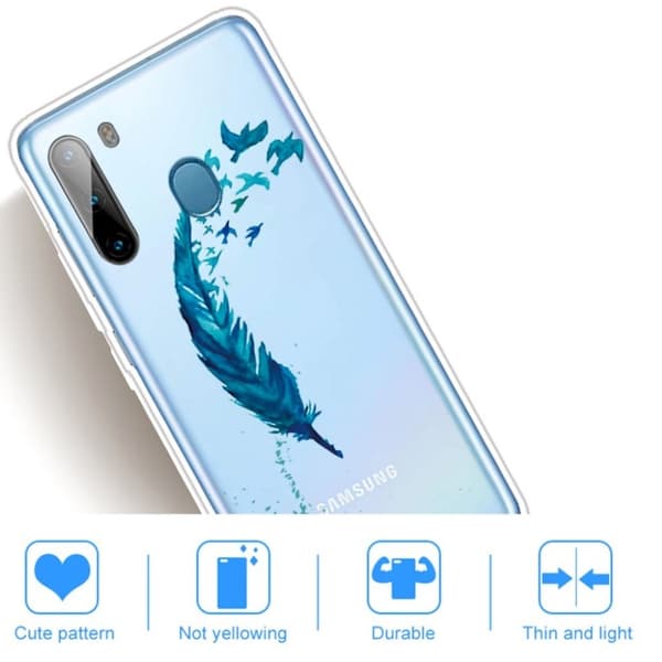 Deco Samsung Galaxy A21 deksel - Fjær Blue