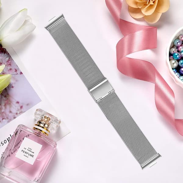 Huawei Watch Fit 3 Quick Release-armbånd i rustfritt stål Milanese-armbånd, sølv Silver grey