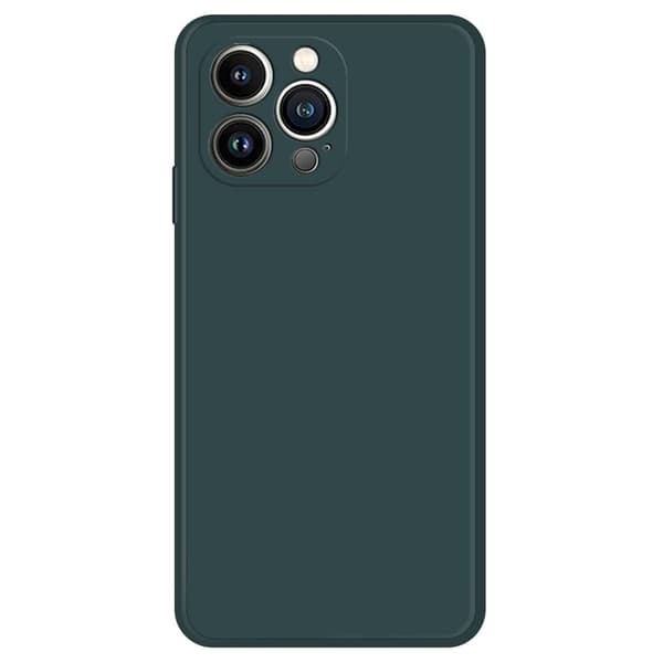 Avfasat gummerat droppskydd för iPhone 13 Pro Max - Svartaktig Grön Grön