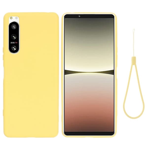 Matte Liquid silikone cover til Sony Xperia 5 IV - Gul Yellow