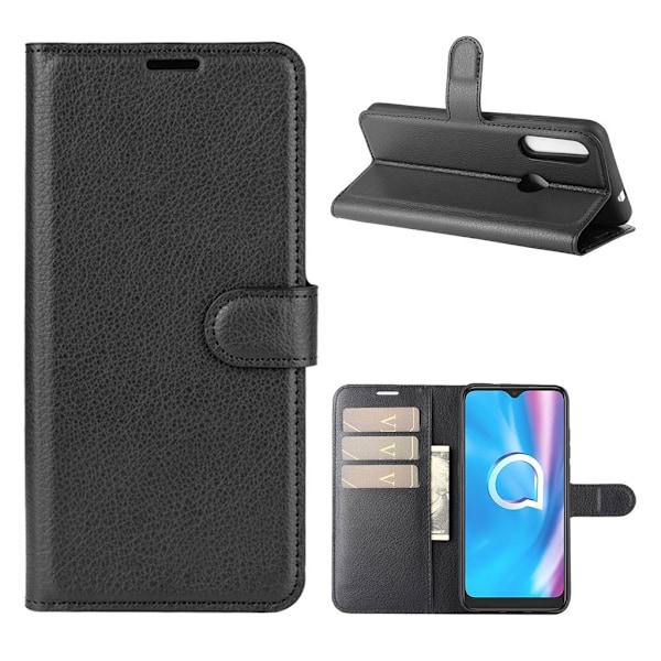 Classic Alcatel 1s (2020) Flip Etui - Sort Black