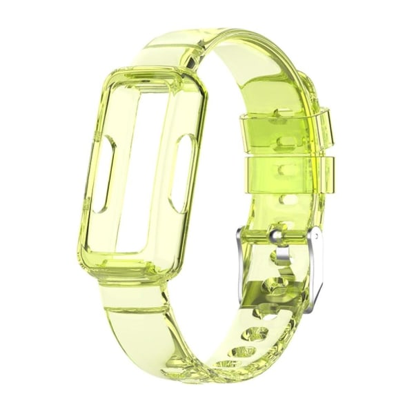Fitbit Ace 3 / Luxe / Inspire HR clear TPU cover + watch strap - Gul